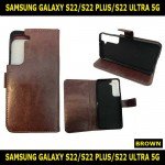 Leather Wallet Flip Book Case For Samsung Galaxy S22/S22+/S22 Ultra 5G Slim Fit and Sophisticated in Look